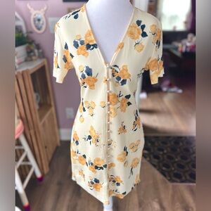 SHEIN Cream and Yellow Dress